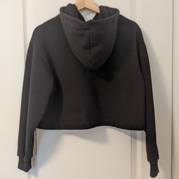 Oak + Fort - Black Cropped Hoodie - Size XS - Picture 2 of 3